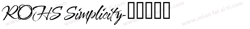 ROHS Simplicity字体转换